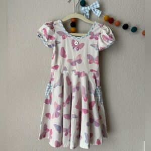 Soft twirly Butterfly Kids Dress